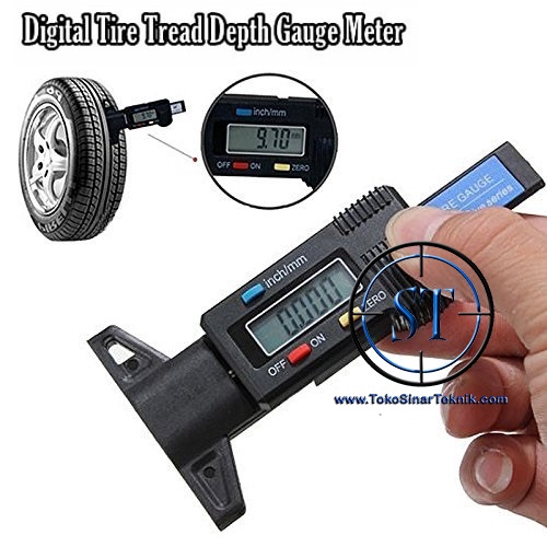 GemRed Alat Ukur Kedalaman Ban Digital Tyre Tread Depth Probe Gauge