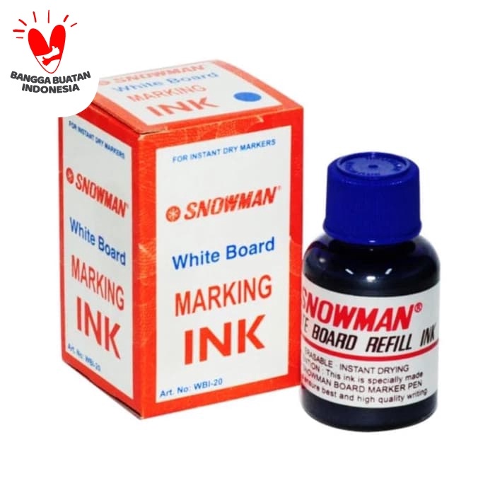 

Refill Tinta Spidol Papan Tulis Whiteboard Snowman WBI - 20 - Hitam Terlaris