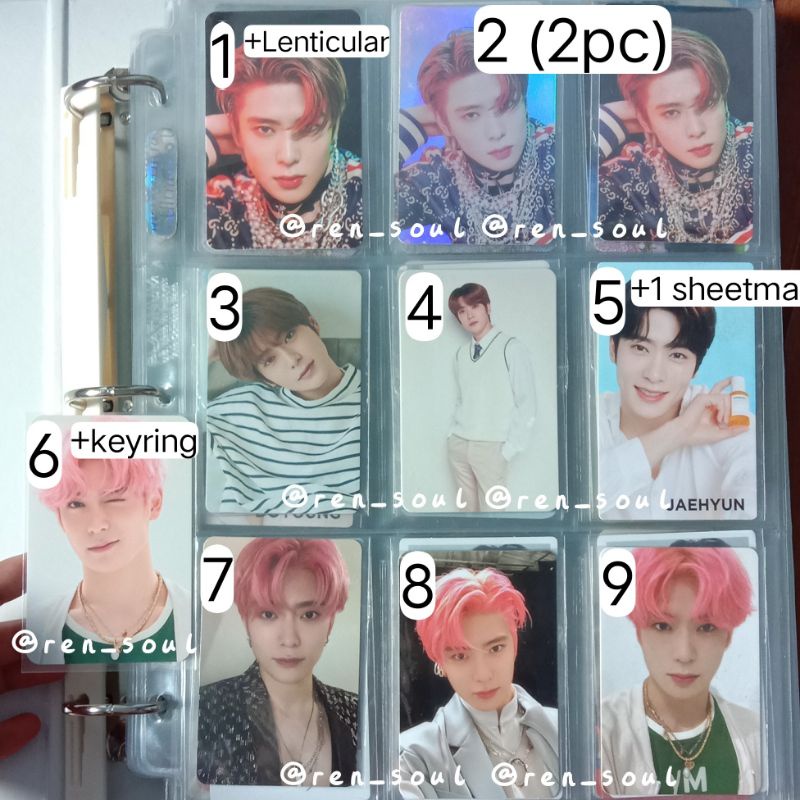 Pc JAEHYUN Acrylic Keyring, Lenticular Make A Wish, Wishcard, nature republic, past ver, future ver,
