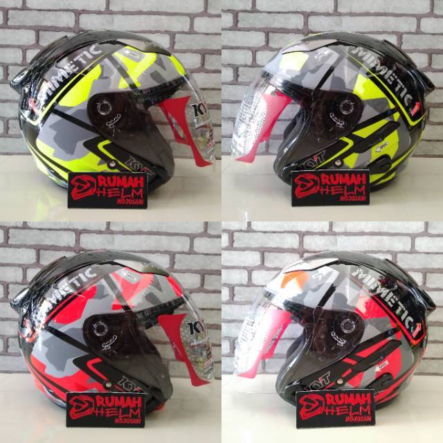 Helm KYT Galaxy slide Flat R seri 4 original