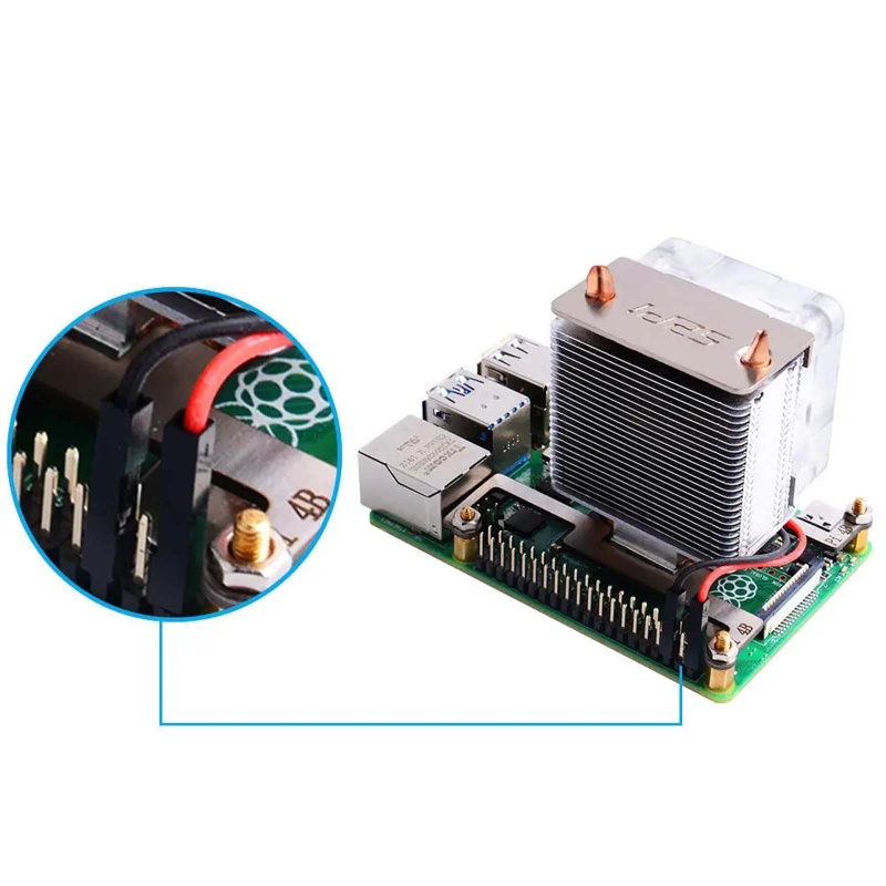 Btsg Untuk Raspberry Pi Untuk DC Brushless CPU LED Cooling Fan Raspberry Pi 4B Pendingin Fa