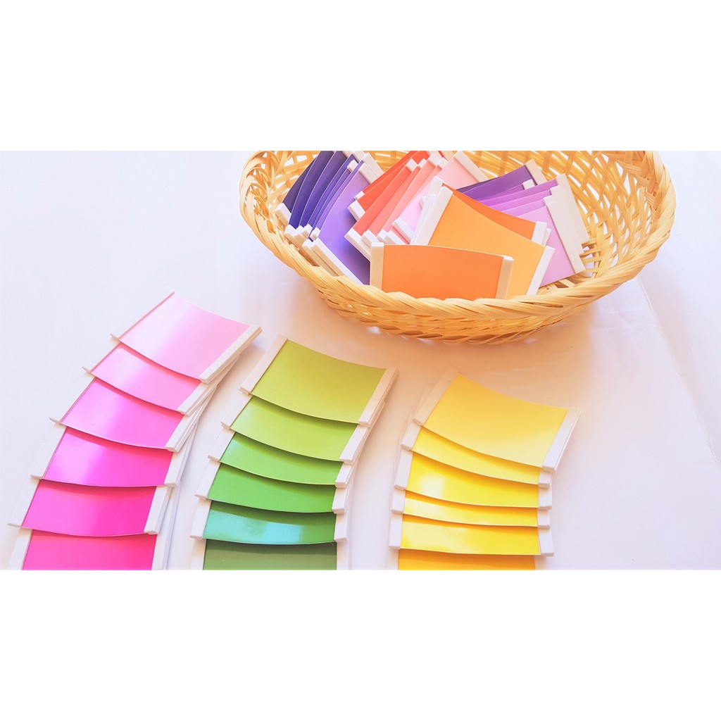 Sensorial | 63pcs - Color Tablet 3 Cheap Option - Alternatif | Montessori | Handmade