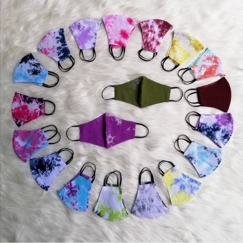 Masker Tie Dye 3ply Earloop (With Filter) RANDOM 3pcs, 6pcs, 12pcs