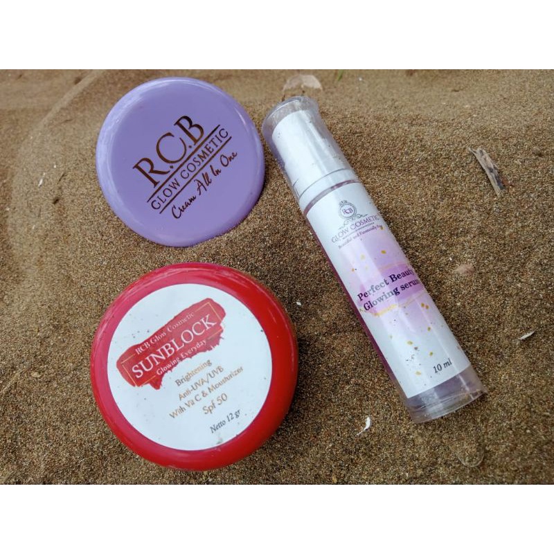 CREAM ALL IN ONE STEP 1 + SUNBLOCK + SERUM RCB GLOW COSMETIC