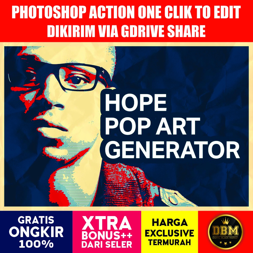 Hope Pop Art Generator - Photoshop Action