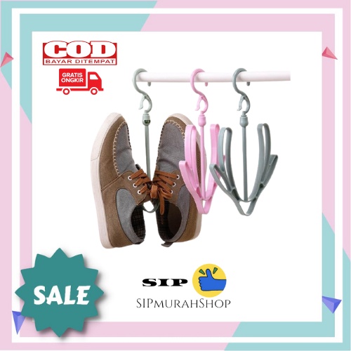 COD - Gantungan SEPATU - Jemuran Sandal Hanger Pengering Shoes Kaos Kaki Tas Slop Alat Gantung Sendal KausHanger jemuran Sepatu Sandal Gen 2 / Gantungan Sepatu Sandal / Hanger jemuran Rak Gantungan Hanger Pengering Sandal Sepatu Slop Jemuran Tas serbaguna