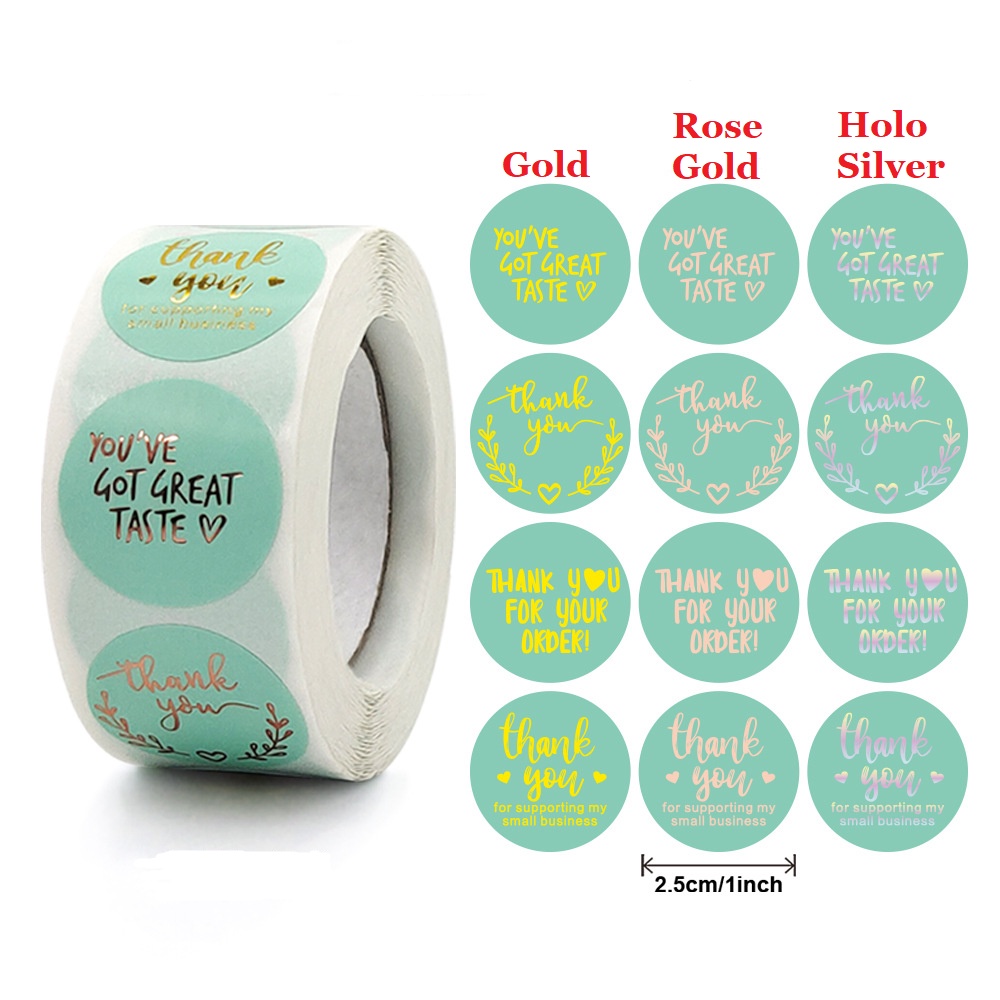 

50pcs Thank You Sticker Stiker Terima Kasih untuk Online Shop Packing Label Sticker Packaging Seal Segel Box Package #3