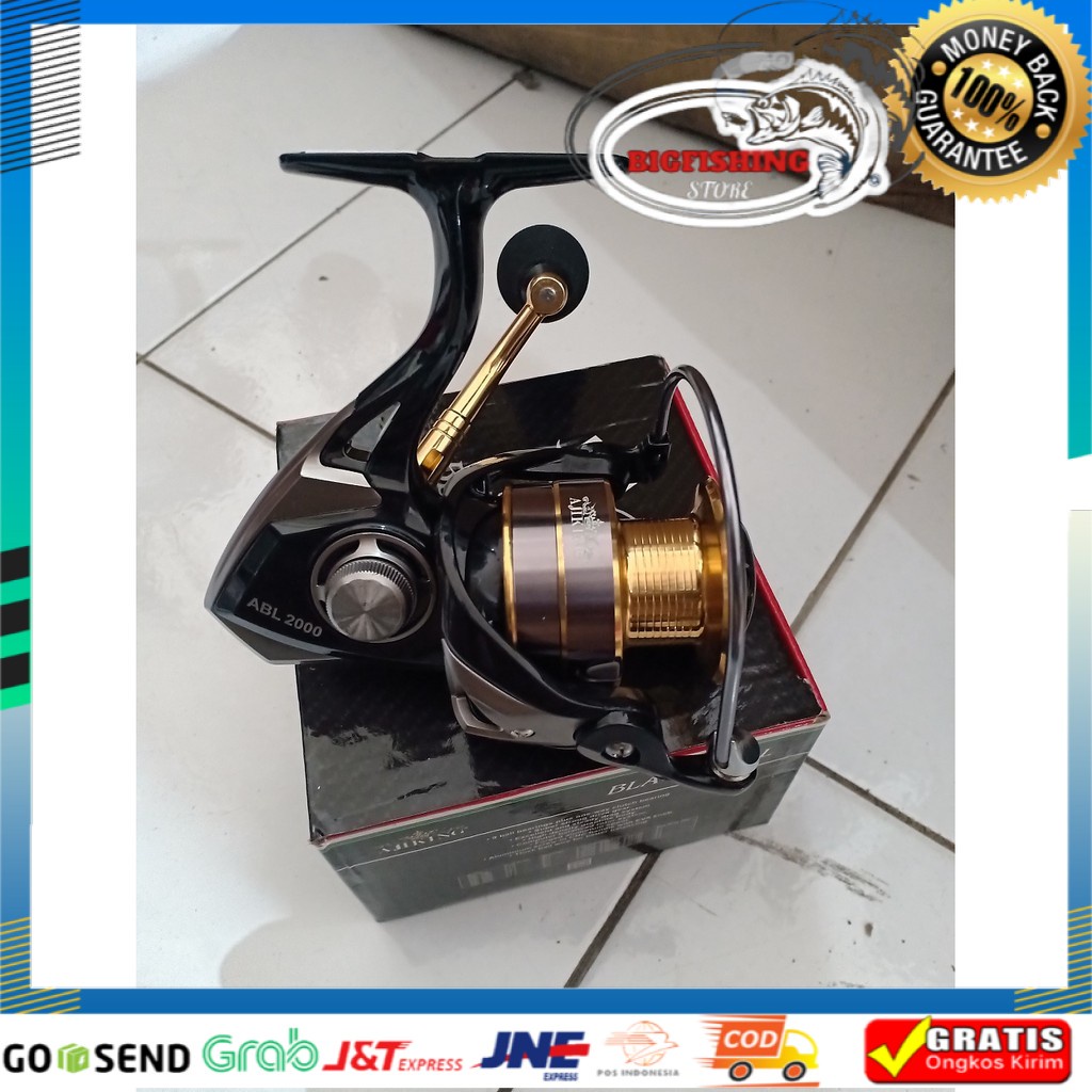 Reel Spinning Ajiking Black Bull 2000 Power Handle TERBAIK