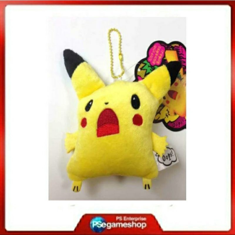 MASCOT - POKEMON CENTER ORIGINAL KEYCHAIN PIKACHU OOPS!