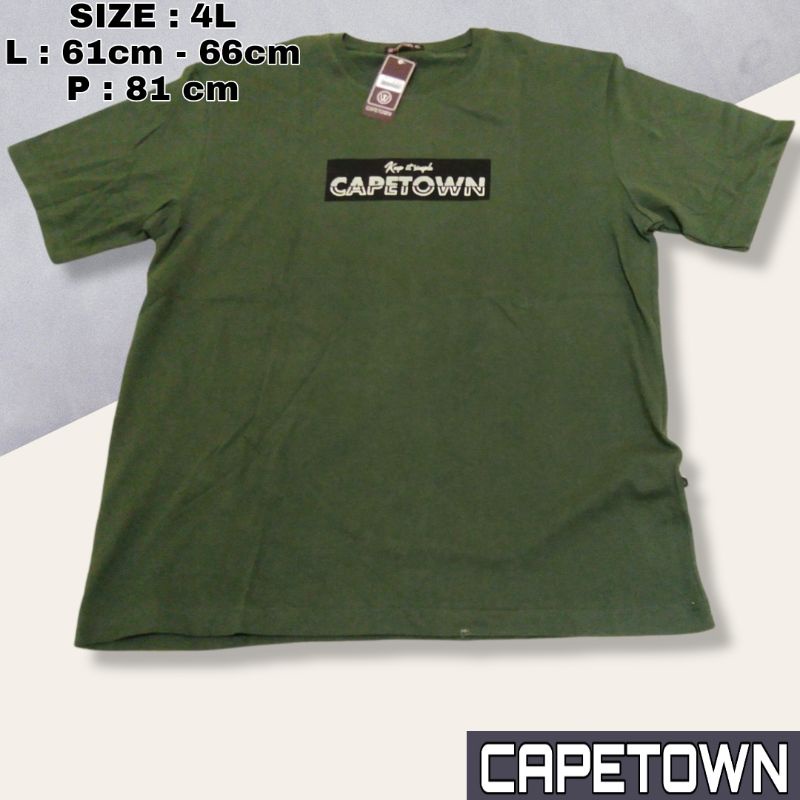 BAJU KAOS PRIA BIG SIZE - Promo Baju murah T-shirt Over size brand  CAPETOWN Original produk Transma