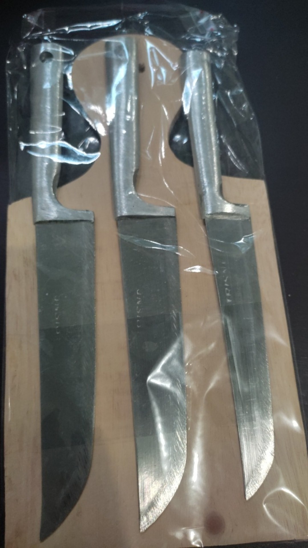 Paket Pisau Stainlees Steel Lebih Awet Tajam + Talenan 12 X 23