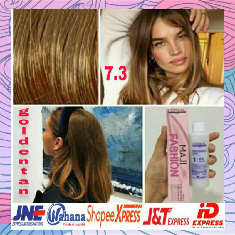 cat rambut LOREAL maji fashion 7.3 + OXYDANT 75ml