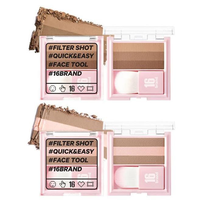 16brand 16 filter shot / contour peach / shading almond /sixteen brand