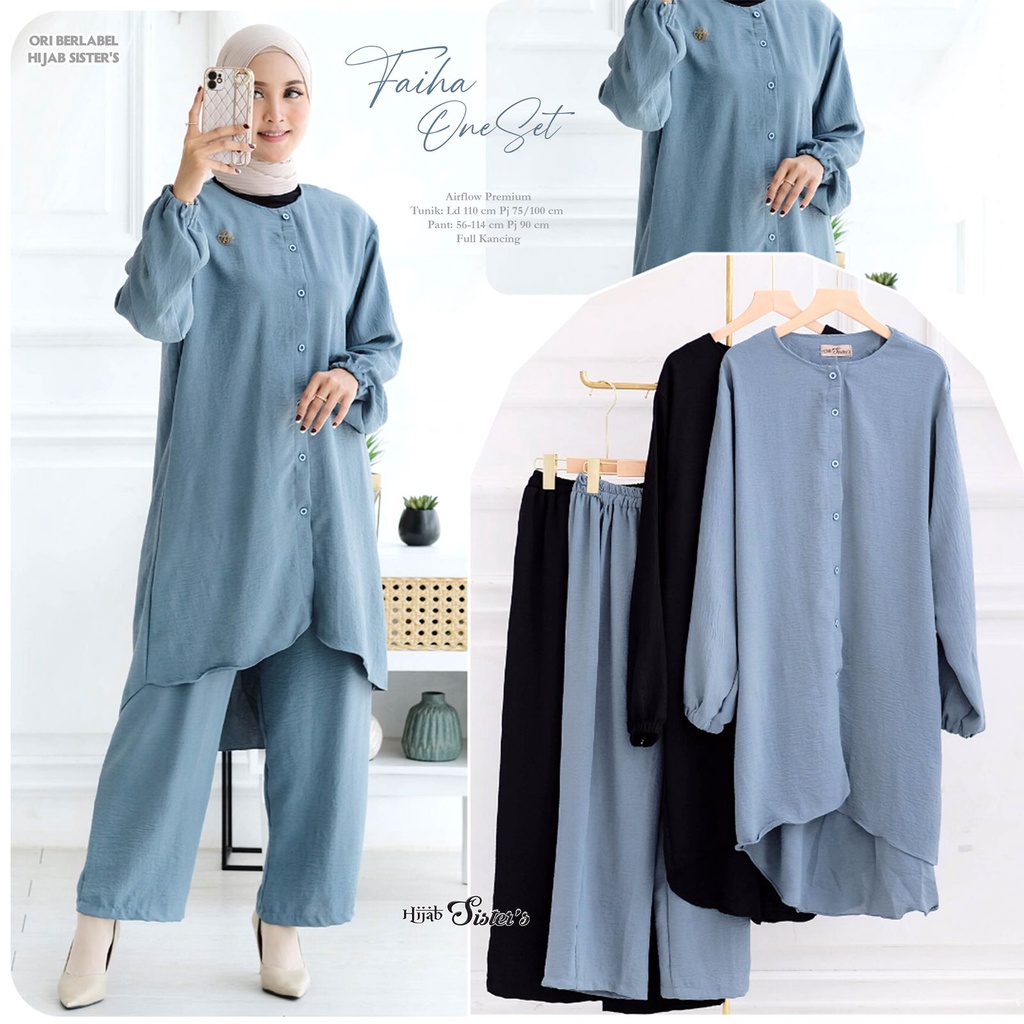 Gamis set tunik celana Faiha Set