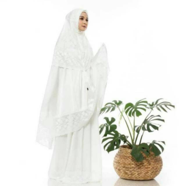 mukena bahan maxmara embos silk premium ori