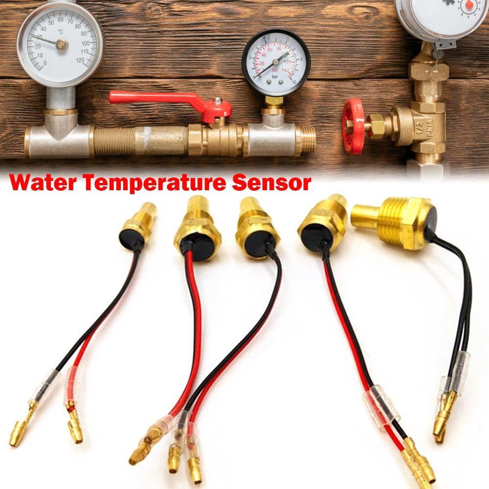 Solighter Sensor Suhu Air Meter NPT 10MM21MM14MM16MM17MM 12V/24V Temp Sender