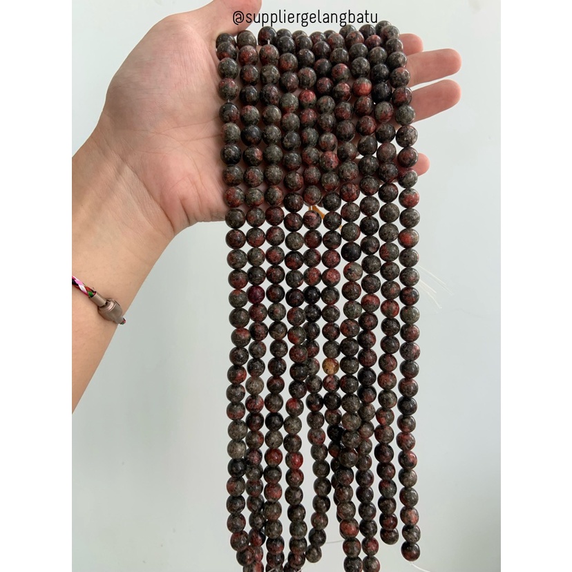 batu brown malachite 10mm malakit cokelat aksesoris bahan kreasi akik