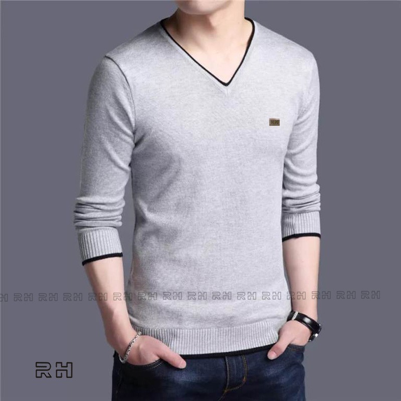 SWEATER RAJUT V NECK PRIA SWITTER PRIA ATASAN RAJUT SWEETER PRIA CARDIGAN BAJU RAJUT