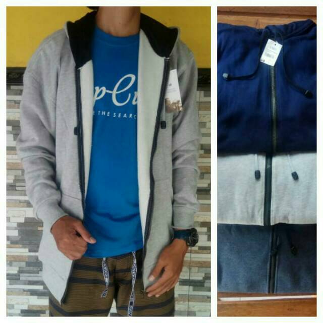 Jaket hoodie polos jumbo