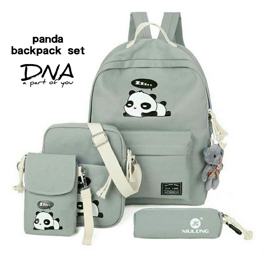 BackPack Double Decker_Tas Ransel Anak_Lol_Unicorn_Superhero_Paw Patrol_Shopkins Fashion Cewek Panda