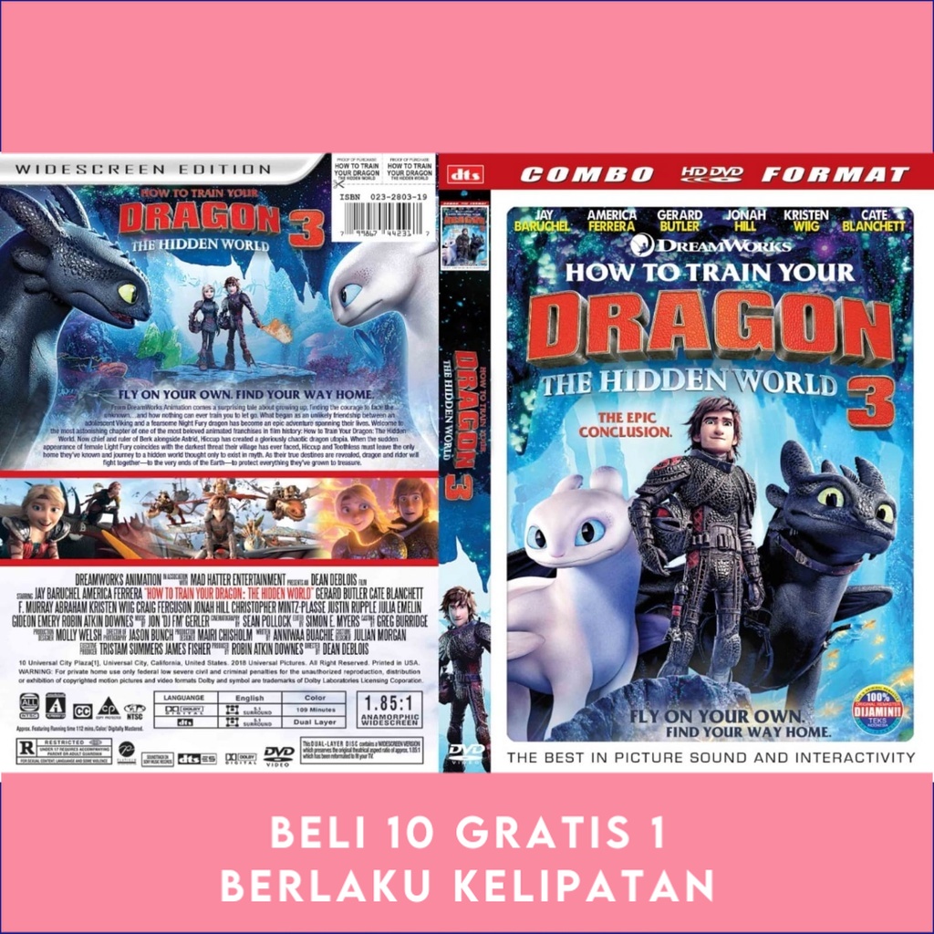 Jual Kaset Kartun How To Train Your Dragon 1 How To Train Your Dragon 2