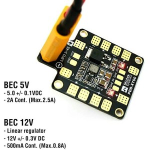 Matek PDB Dual Bec 12v 5V 3-4S Lipo w XT60 Connector QAV-X 210 250