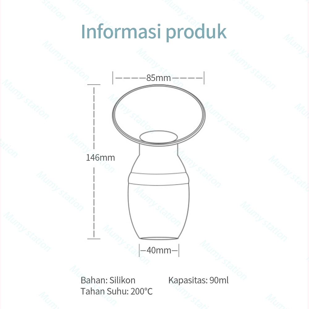 Mumystation Pompa asi manual silikon - silicone breast pump