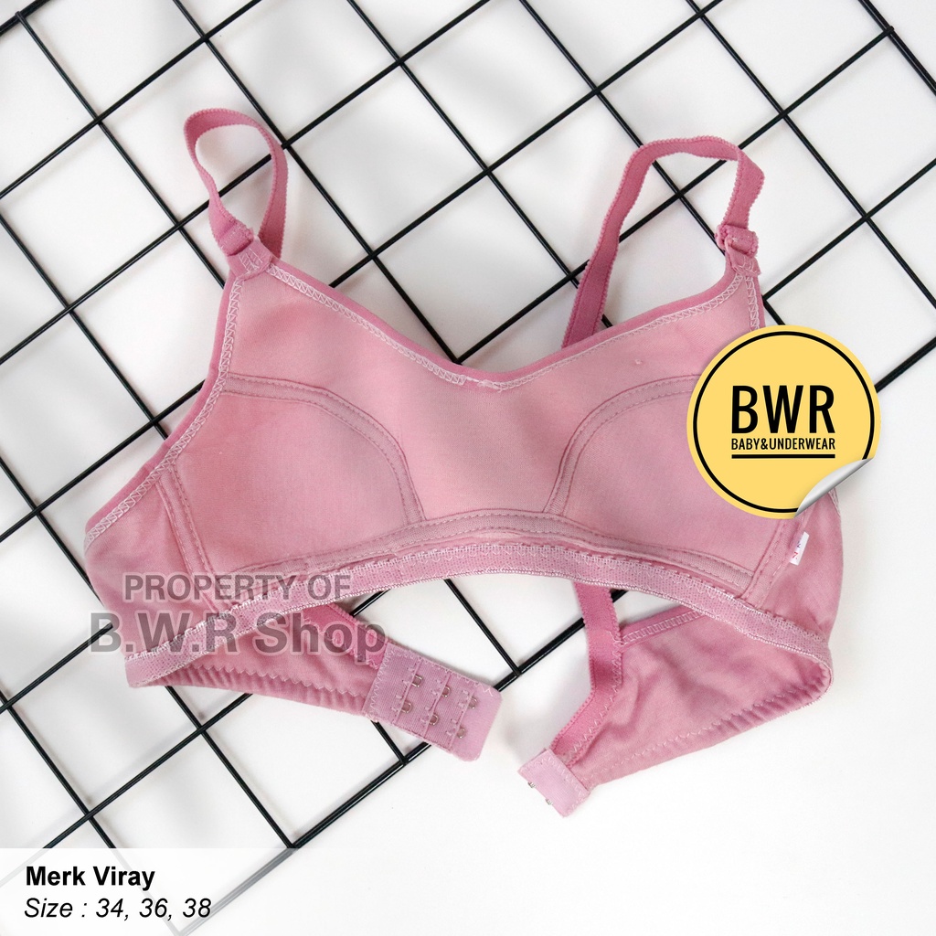 Bra Remaja VIRAY LIST Putih  | Bh Remaja Anak ABG Anak Perempuan Murah Tanpa Busa Kawat PILIH WARNA | Bwr