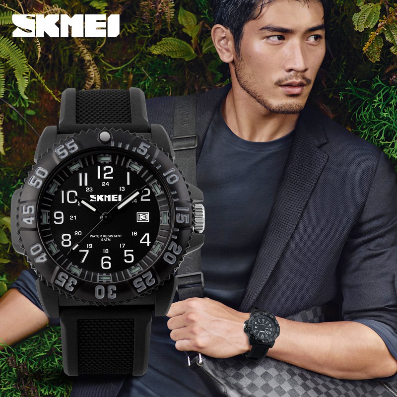 Jam Tangan Pria SKMEI 1078 Original Water Resistant 50M - Black