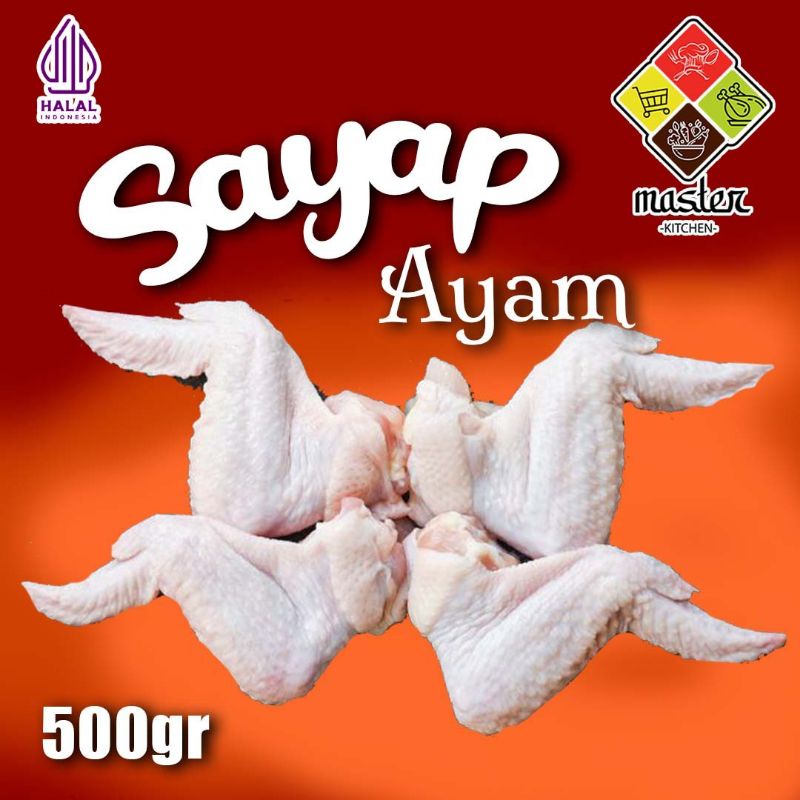 

DAGING AYAM SAYAP AYAM KULIT BERSIH BEKU SEGAR / CHICKEN WING AYAM BROILER FROZEN FRESH 0.9 - 1KG