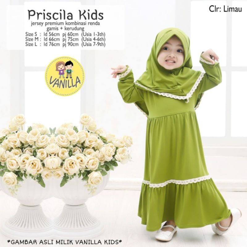 GAMIS PRICILLA KIDS ORI VANILLA KIDS