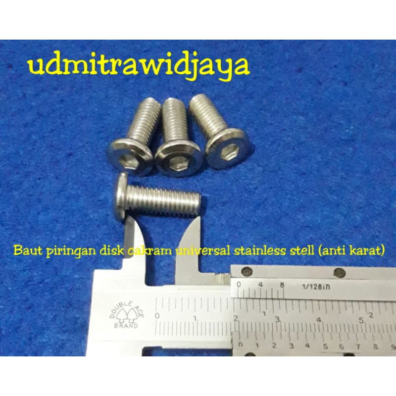 Baut cakram baut piringan disk cakram stainless stenles anti karat baut piringan cakram baut l cakram tiger megapro gl all bebek all matic universal stenlis asli anti karat baut 12 an kunci 12 13