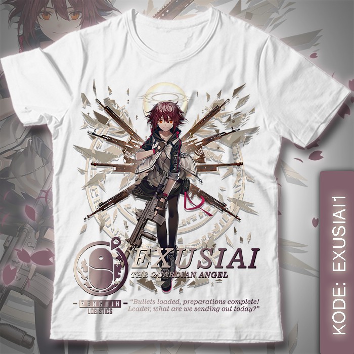Baju Kaos Game Arknights - Exusiai Penguin Logistic Arknight