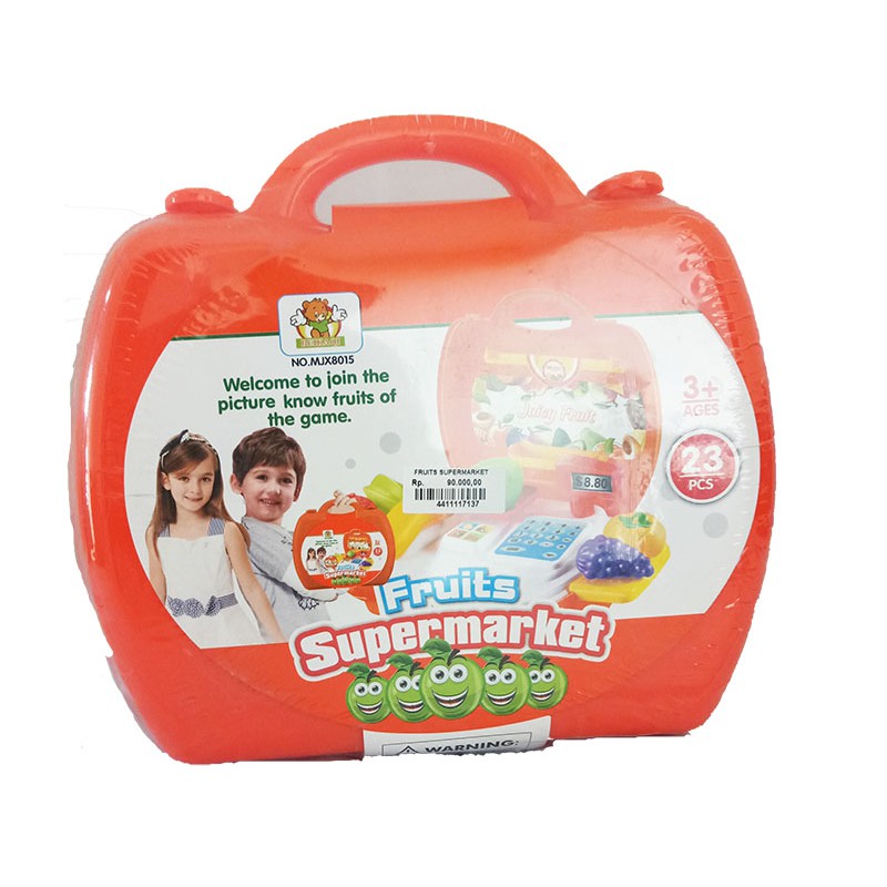 Fruit Supermarket Set Mainan Koper Buah-Buahan Kasir Toko Supermarket