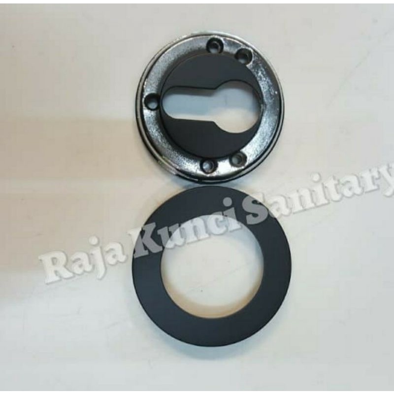 Ring Kunci Hitam Matt Black/Penutup Lubang Kunci Stainless Hitam