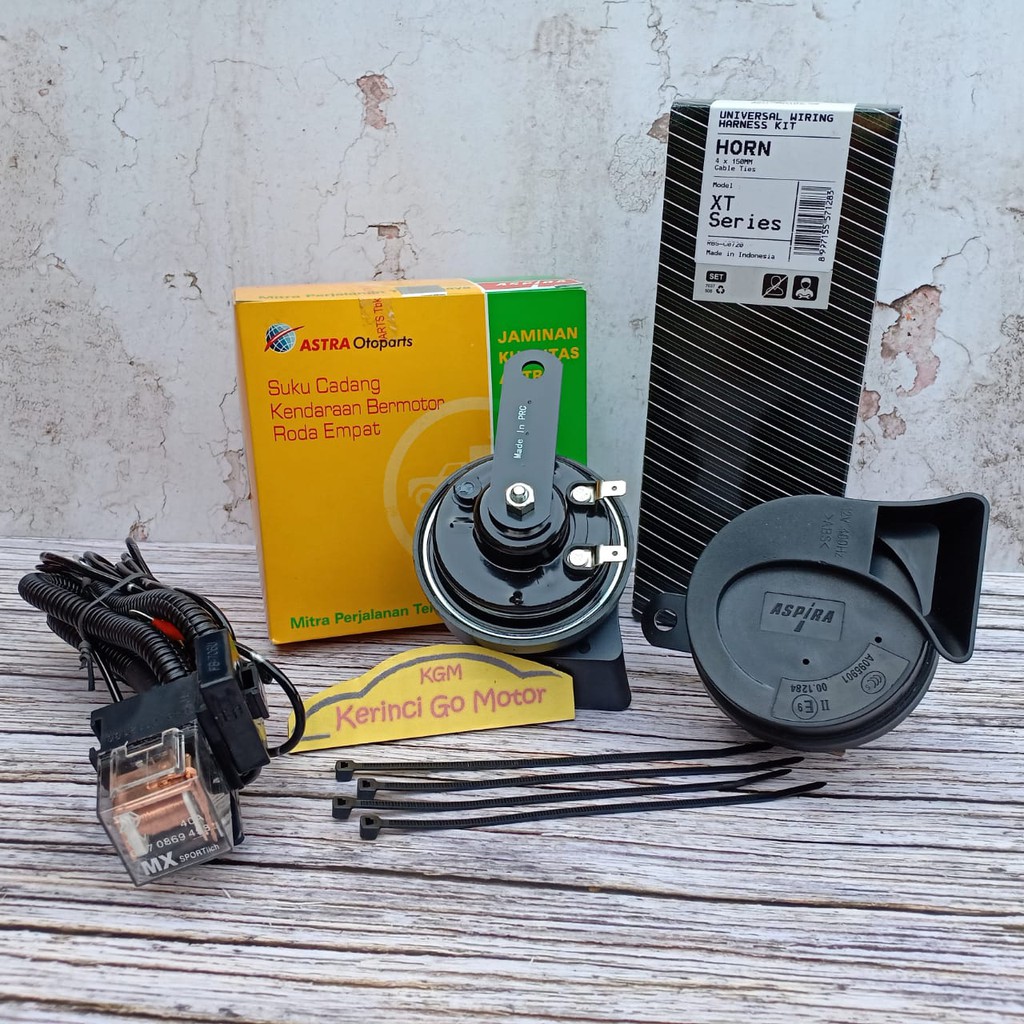 PAKET KLAKSON KEONG ASPIRA 11-12VHSK-80HL - RELAY KLAKSON SET MX