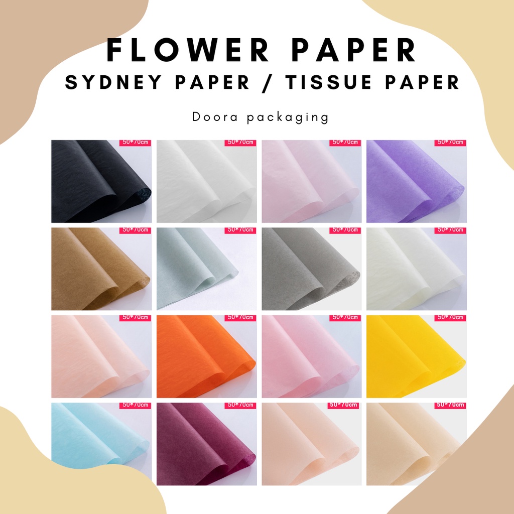 

[Doora] Kertas Bunga Sydney / Kertas Tissue / Kertas Wax / Premium Wrapping Paper