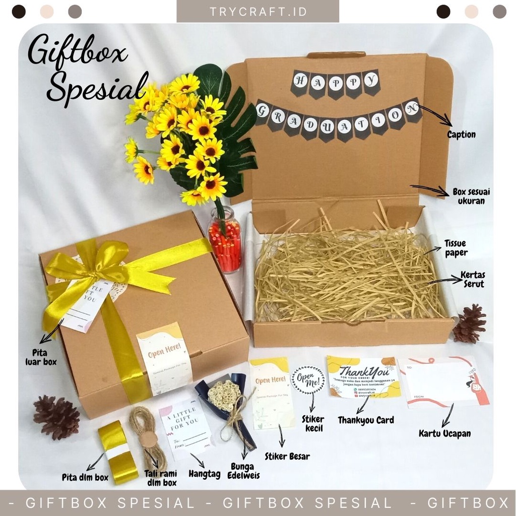 

Giftbox Hiasan Spesial / Box Hampers / Kotak Kado Hias / Packaging Hadiah / Kotak Kado Easthetic / Giftbox