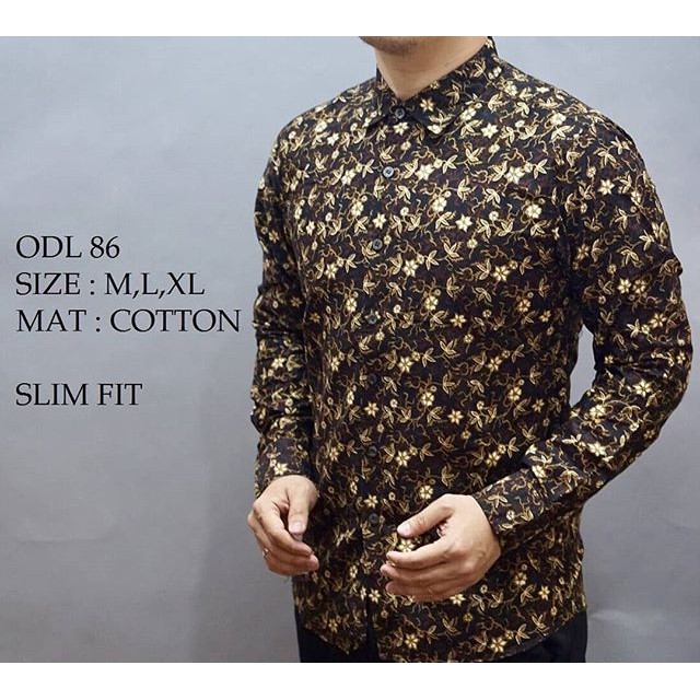 KEMEJA BATIK PRIA SLIM FIT / BAJU BATIK PRIA SLIM FIT ODL86
