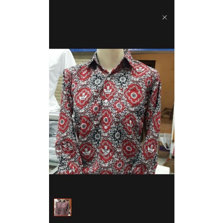 kemeja batik seragam sekolah dasar merah marun