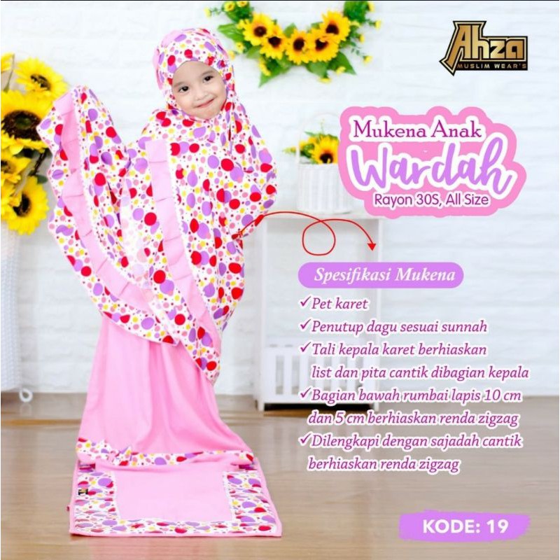 mukena ahza set tas mukena... original