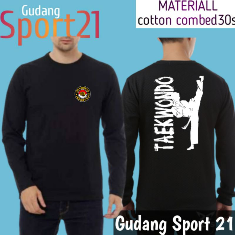 kaos baju lengan panjang TAEKWONDO INDONESIA kaos TAEKWONDO INDONESIA