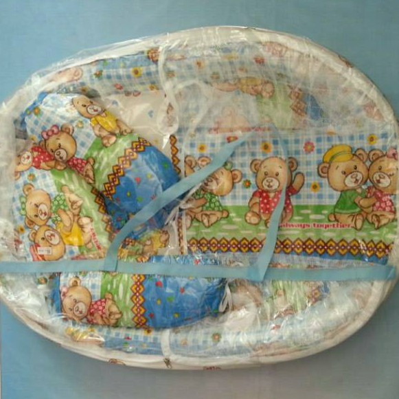 [LAST STOCK] AL0702 DACHI Kasur Bayi Kasur Kolam Kelambu Corak Bear Halus