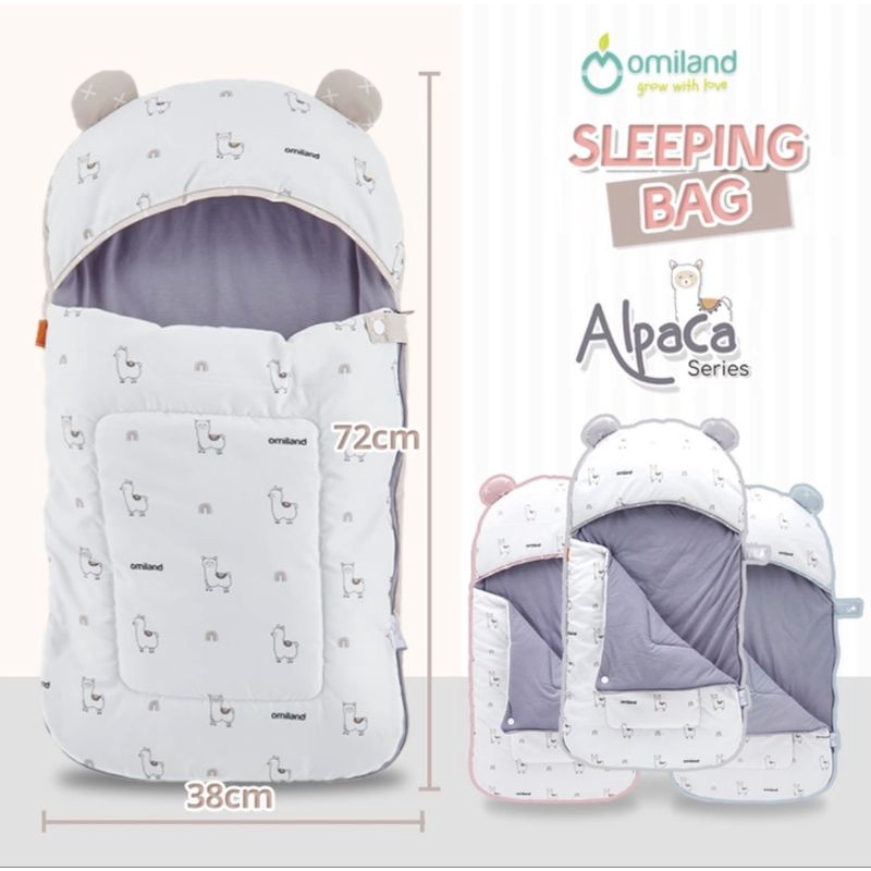 Omiland Sleeping Bag Kantong Tidur Bayi Lembut &amp; Hangat Alpaca Series - OB 26201-4