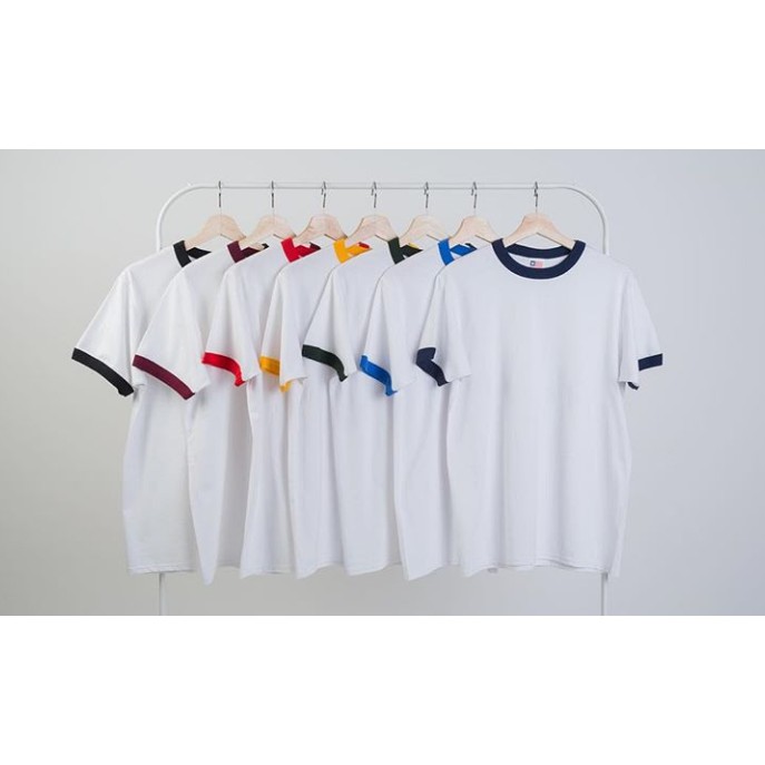 S-XL Kaos polos NSA 7250 Premium Cotton Ringer Tee MURAH persis gildan