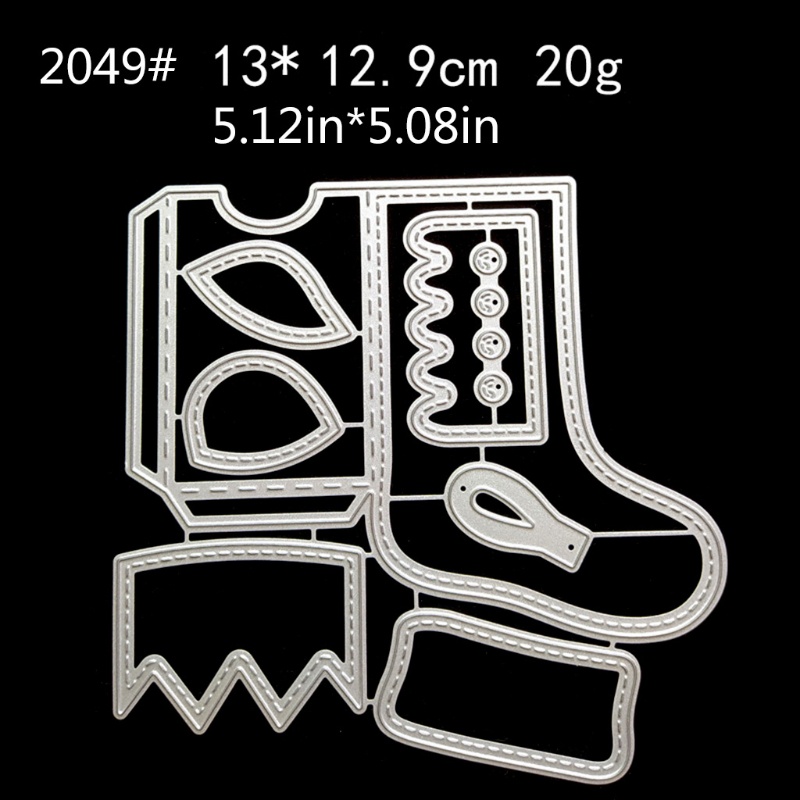 Zzz Cetakan Stensil Cutting Dies Motif Kaos Kaki Natal Bahan Metal Untuk Scrapbook / Craft DIY / Kartu