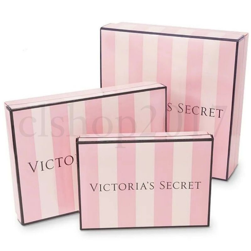 ON SALE!❤[BOX ONLY]VICTORIA'S SECRET VS LIGHT PINK STRIPES PAPER BOX KOTAK BIRTHDAY GIFT WRAPPING RIBBON BOX PITA NATAL TAHUN BARU PROMO SUPER MURAH LEBAY KERTAS BOX KADO ULANG TAHUN VALENTINE SESERAHAN SANJIT CANTIK MEWAH ELEGAN CHIC TOP KEREN BESTSELLER