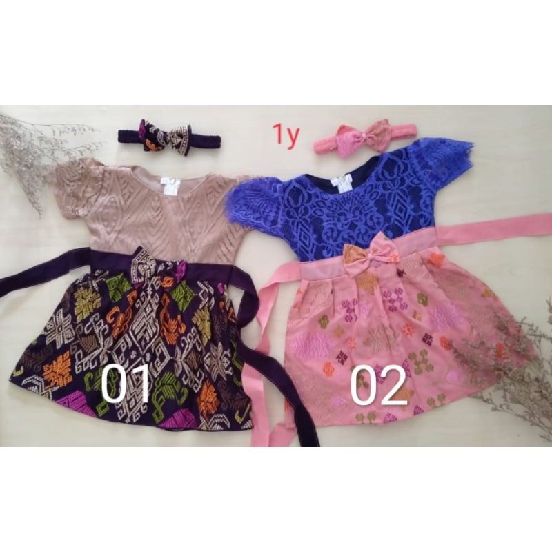 0-6 tahun free bandana DRESS BROKAT ANAK semi Prancis italy