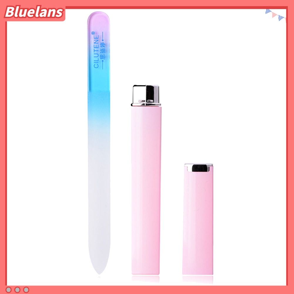 (In Stock) Kacamata Hitam Lensa Warna Warni ♡Alat Kikir Kuku Bahan Alloy Tahan Lama Dengan Kotak Penyimpanan Untuk Manicure Pedicure