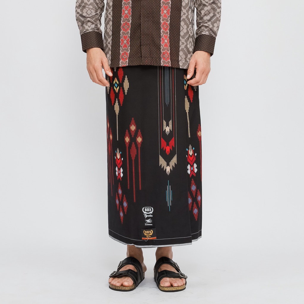 Sarung BHS Signature Gold Motif Songket Star Eksklusif Warna Hitam Merah // BHS SIGNATURE SSE